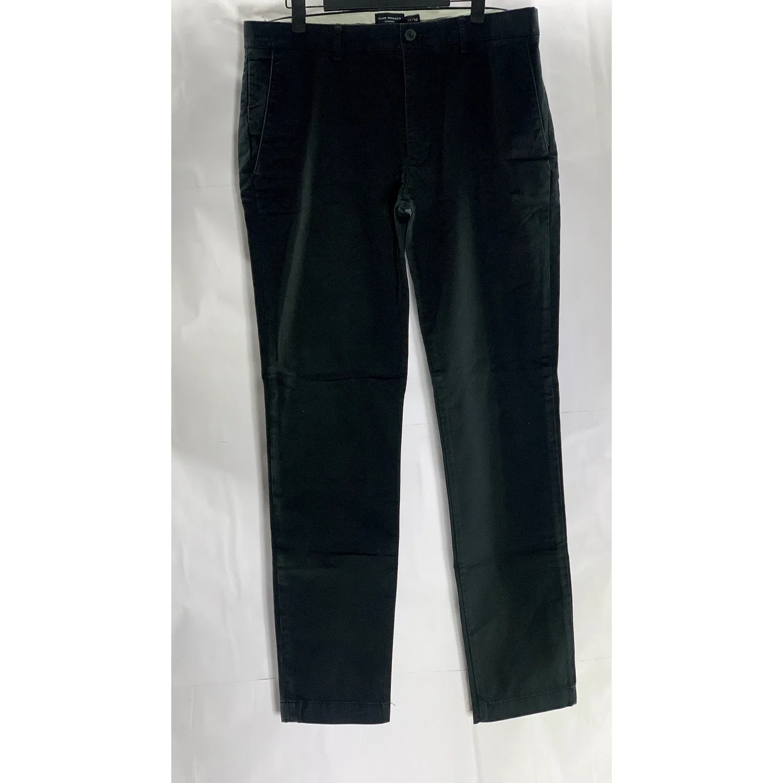 CLUB MONACO Men's Black Solid Modern Slim-Fit Conner Chino Pant SZ 33x32