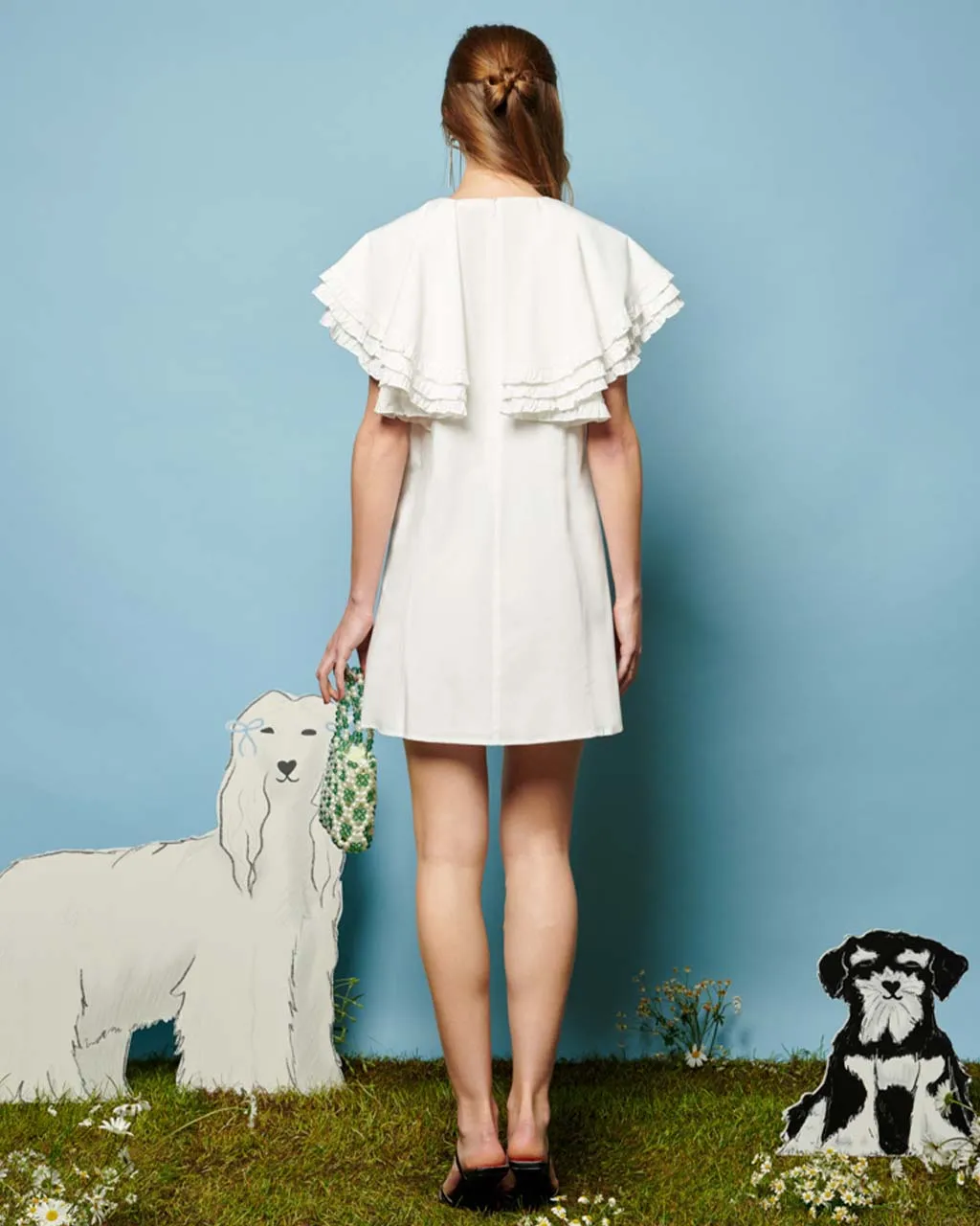 Collie Mini Dress - Pearled Ivory