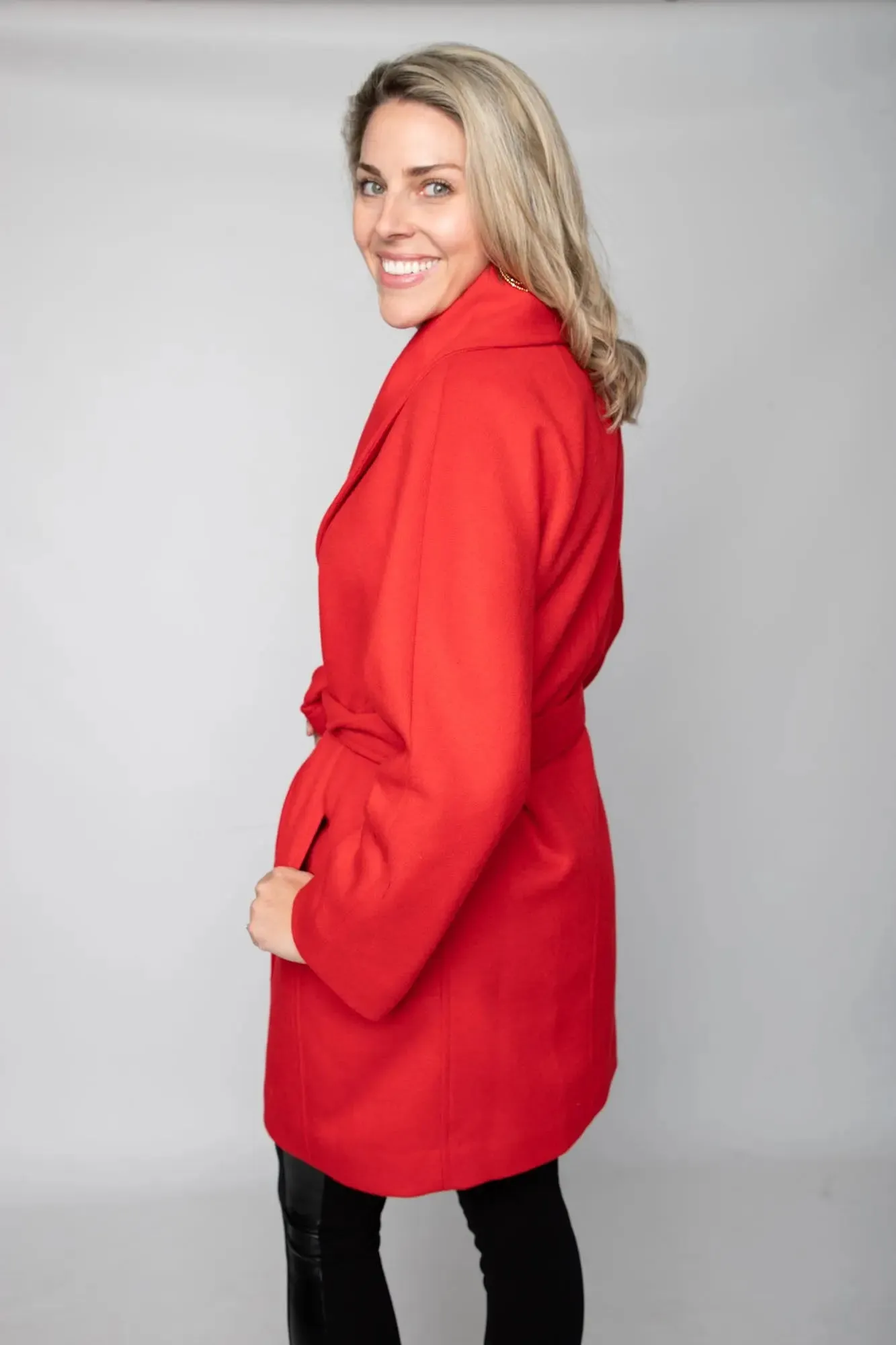 Coral Cashmere Coat
