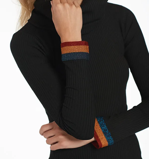Cowl Turtleneck Dress
