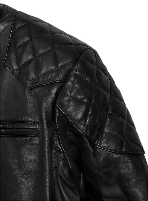 David Beckham Genuine Leather Slim Fit Jacket