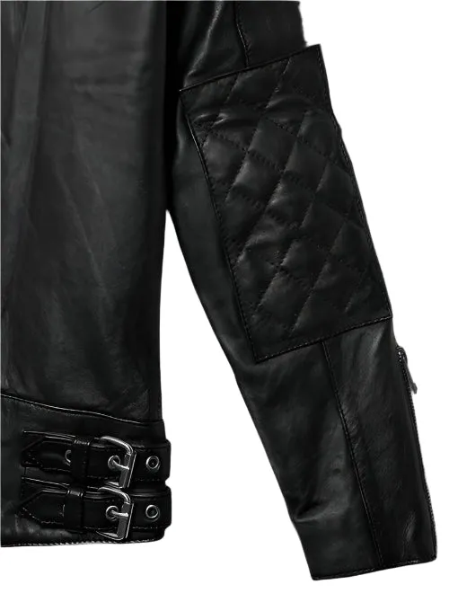 David Beckham Genuine Leather Slim Fit Jacket