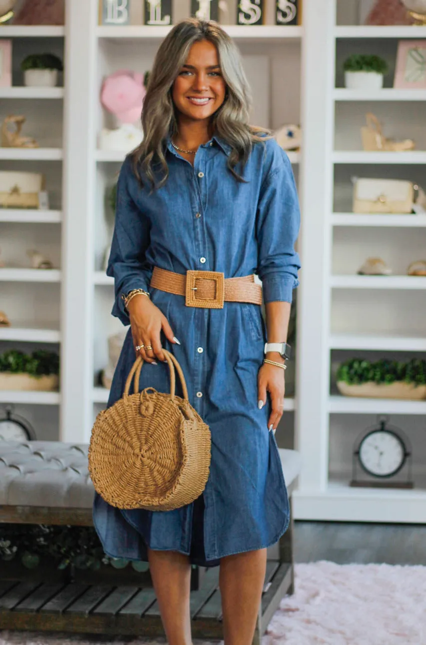 Denim Button Down Dress