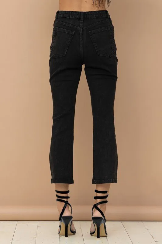 Denim Jeans with Rhinestone