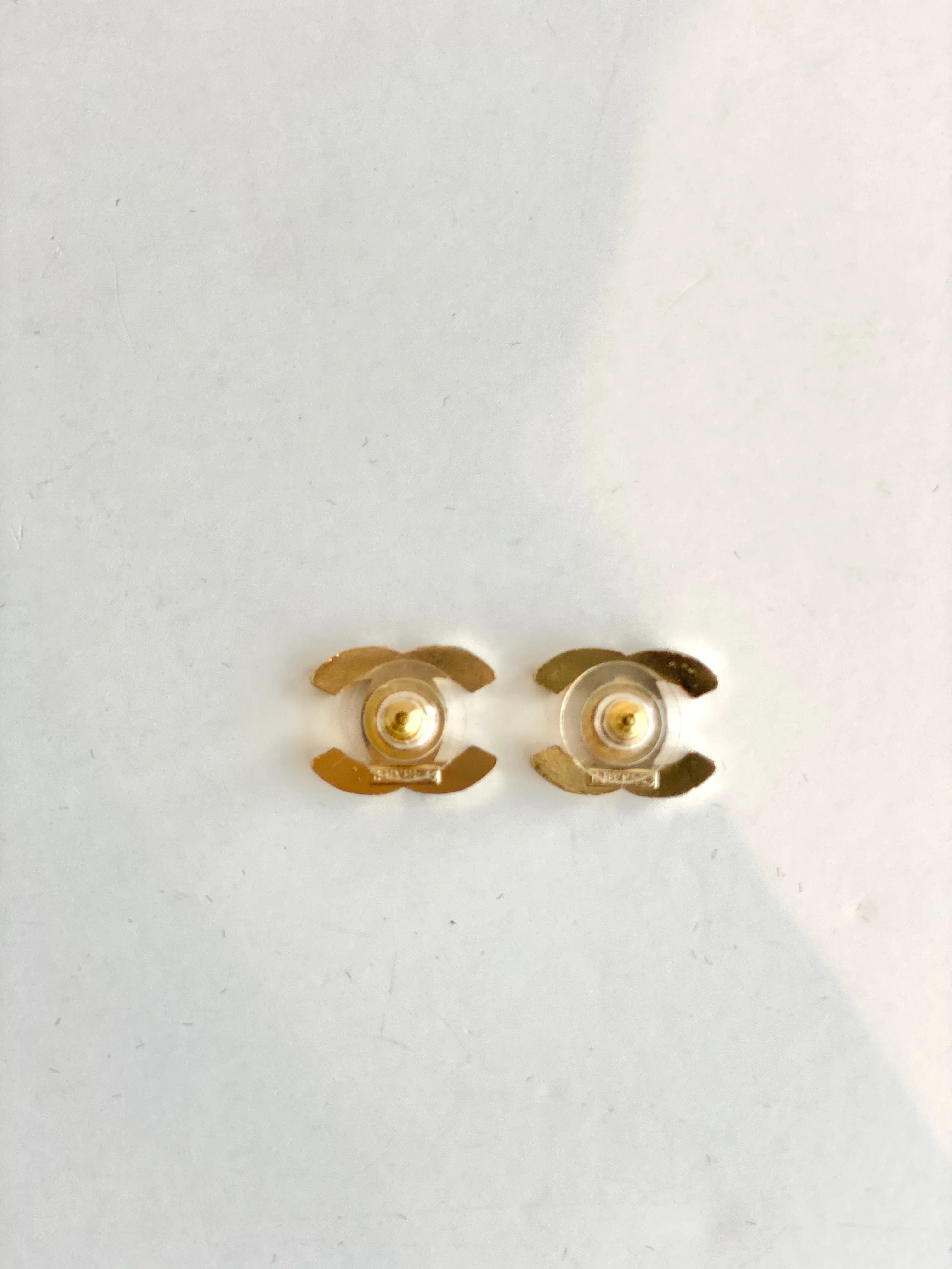 Designer Button Earrings - Red Classic CC