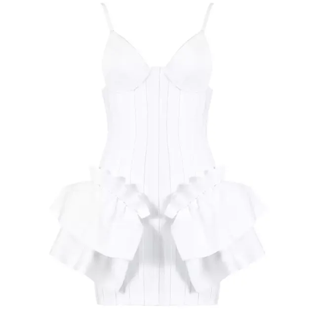 Designer Strap V Neck Bodycon Mini Dress