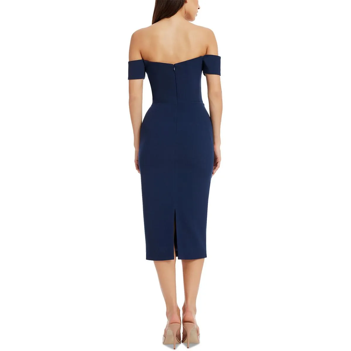 Dress The Population Womens Bailey Off-The-Shoulder Boning Bodycon Dress