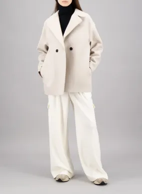 DROPPED SHOULDER JACKET - CREAM