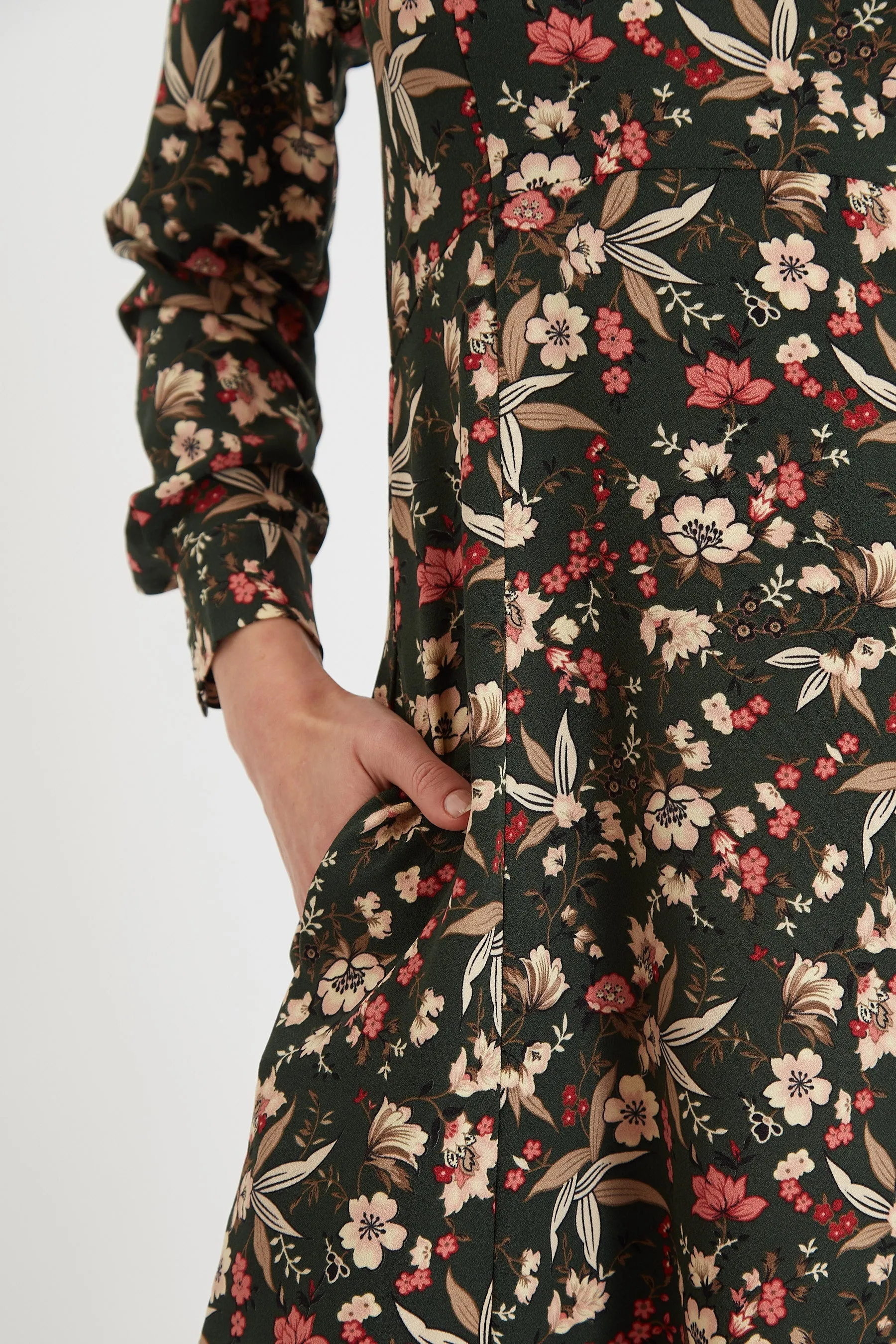 Ebba Tapestry Print Long Sleeve Mini Dress
