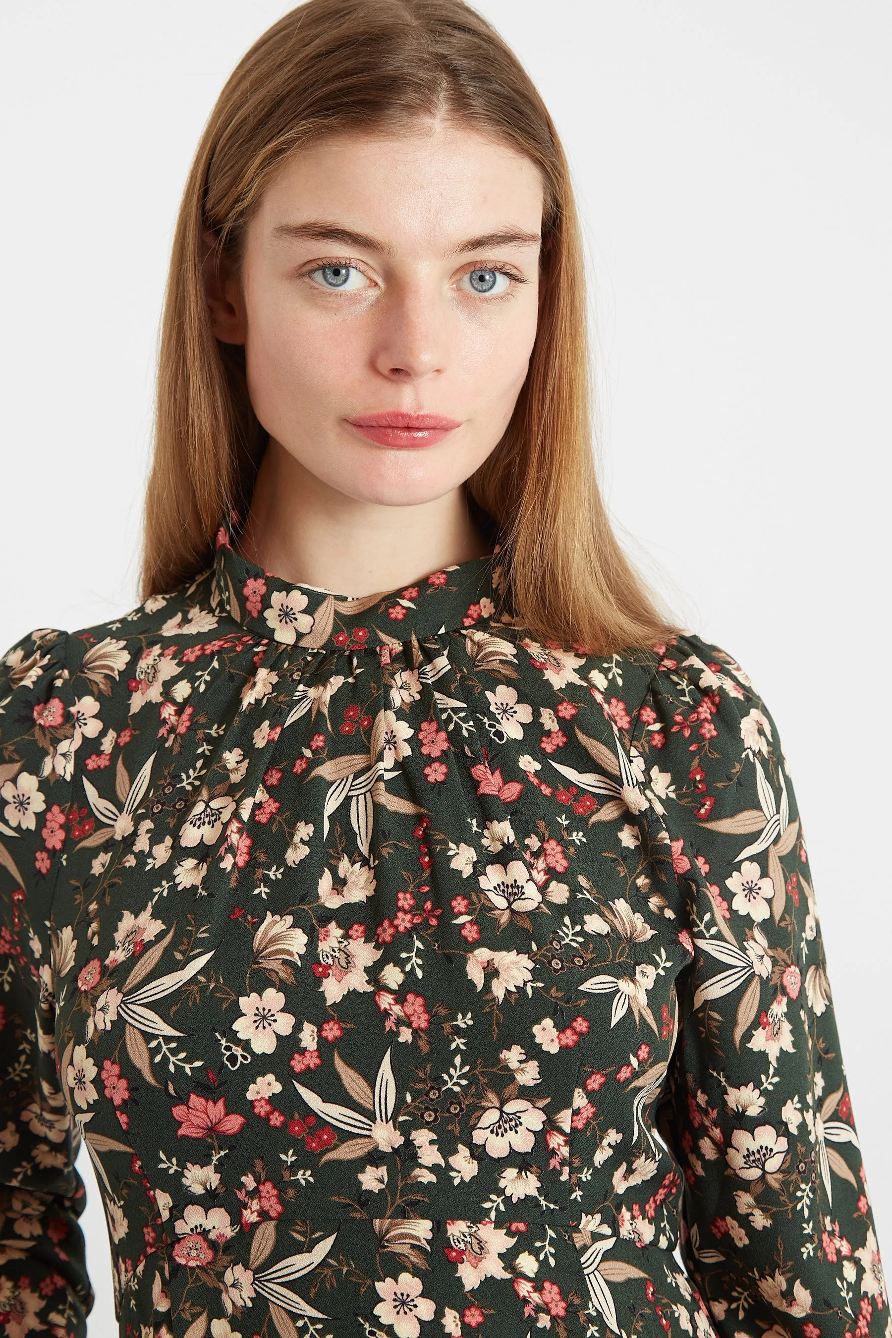 Ebba Tapestry Print Long Sleeve Mini Dress
