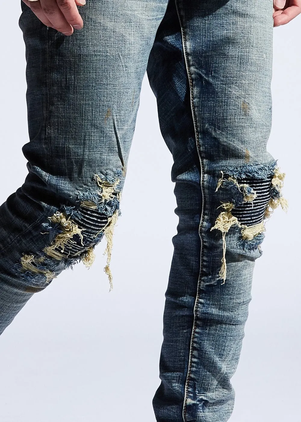 Embellish Jeans FIZDALE RIP AND REPAIR Men’s - WASHED BLU