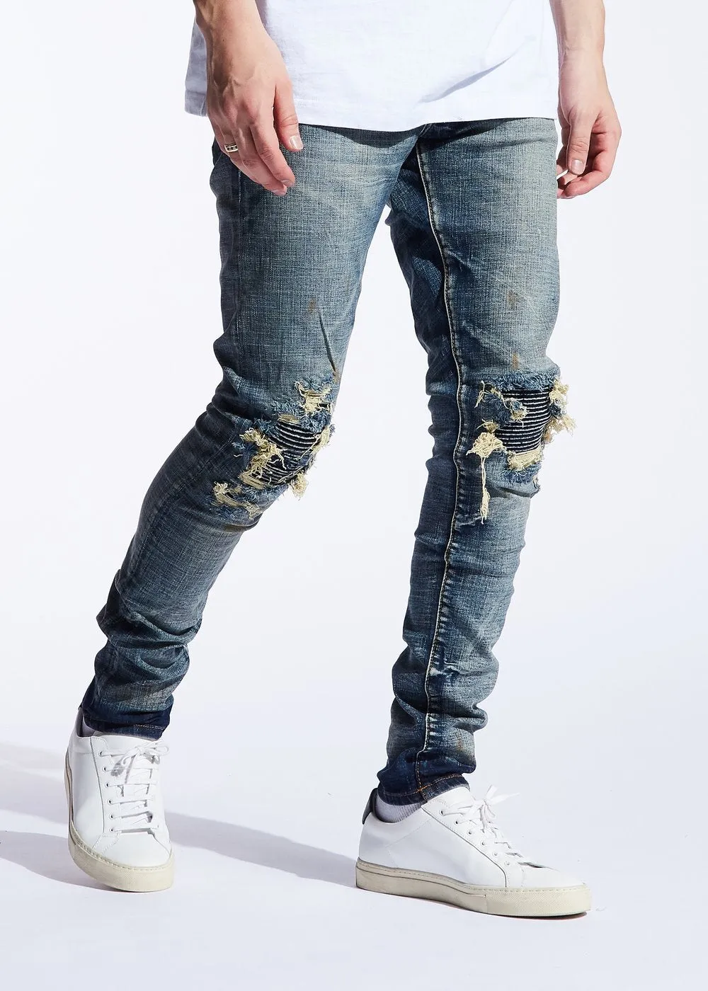 Embellish Jeans FIZDALE RIP AND REPAIR Men’s - WASHED BLU