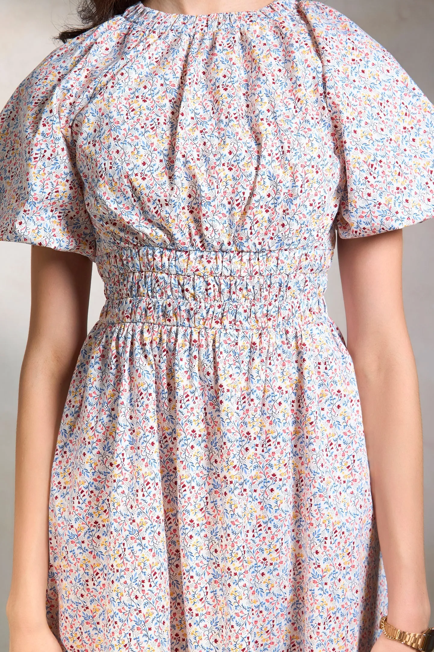 Emily|Back Detail Cotton Dress