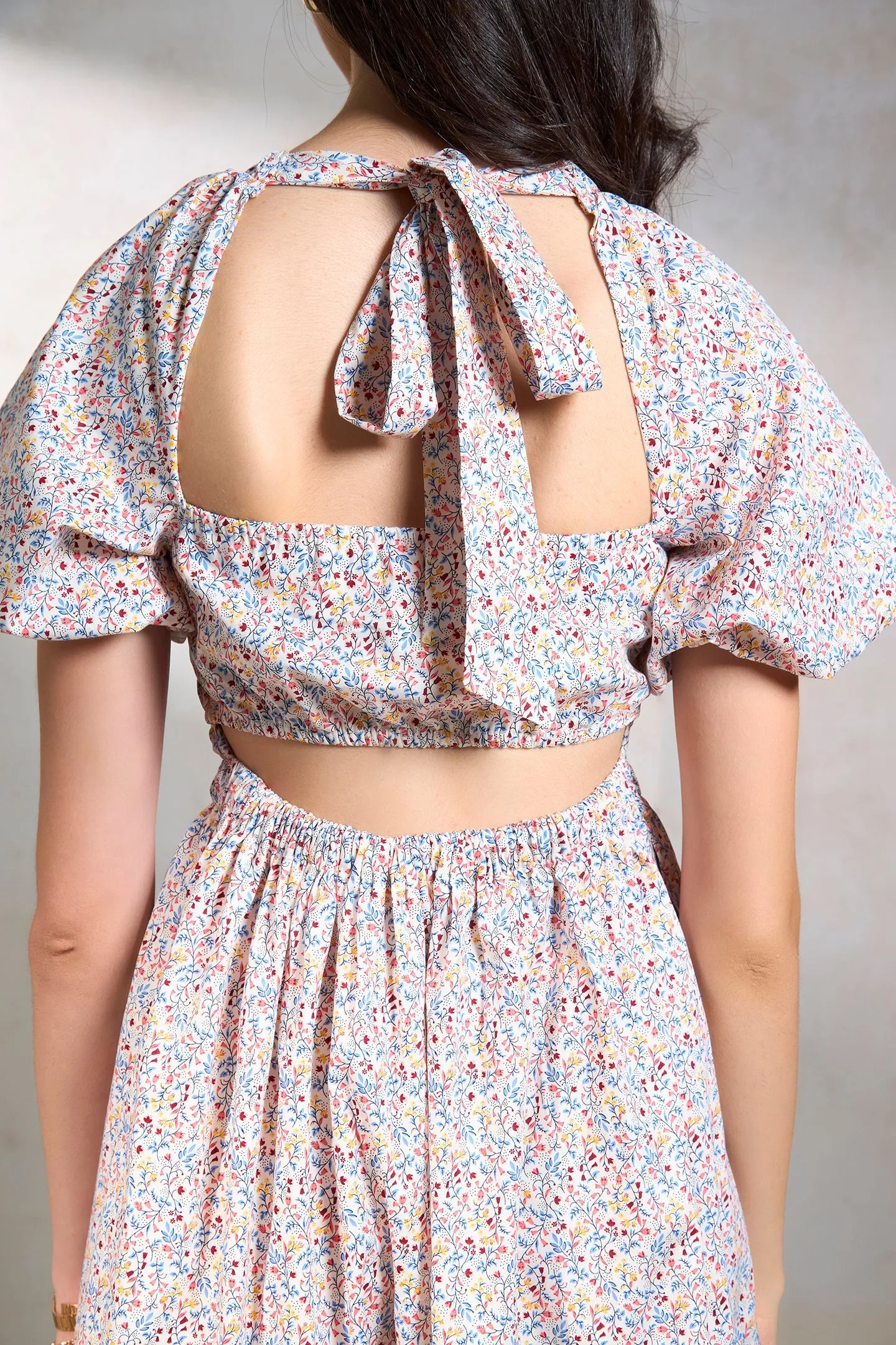 Emily|Back Detail Cotton Dress