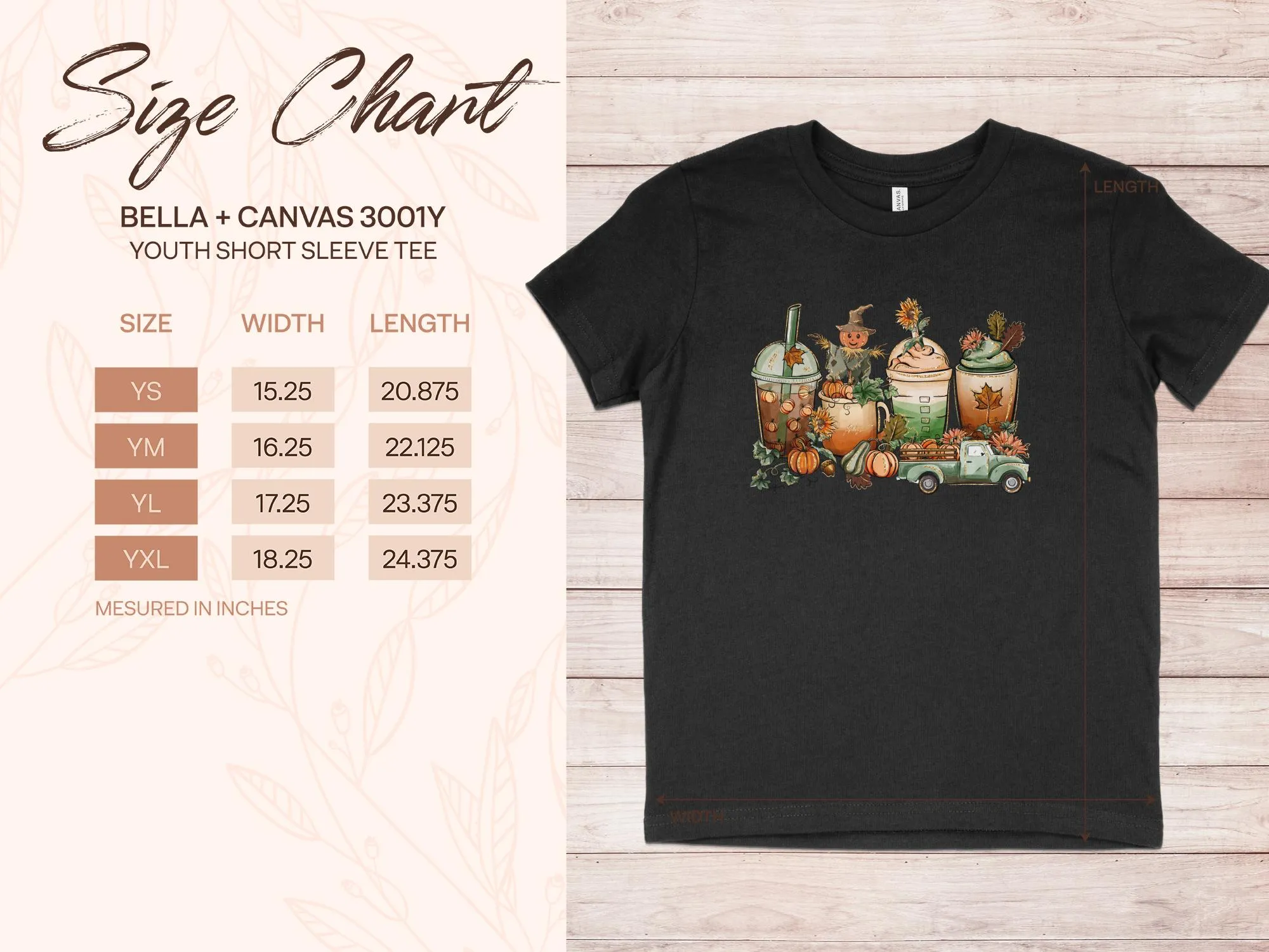 Fall Coffee Drinks Shirt,Tank, Sweatshirt and Matching Family Shirts. Perfect for a Fall, Autumn or Thanksgiving Gift