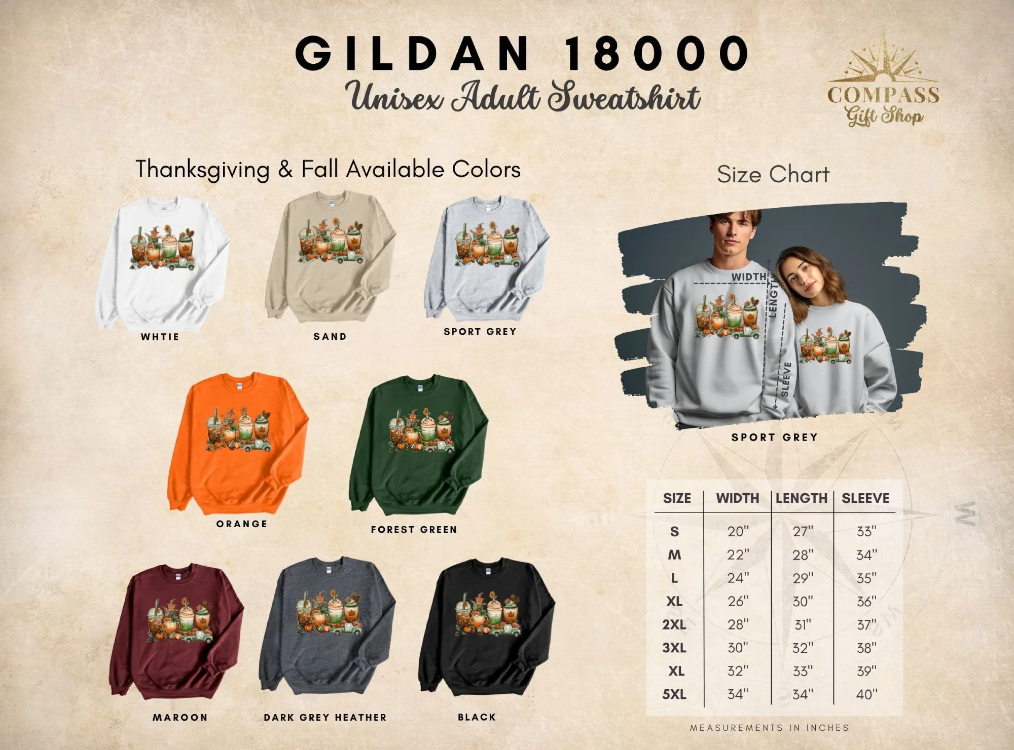 Fall Coffee Drinks Shirt,Tank, Sweatshirt and Matching Family Shirts. Perfect for a Fall, Autumn or Thanksgiving Gift
