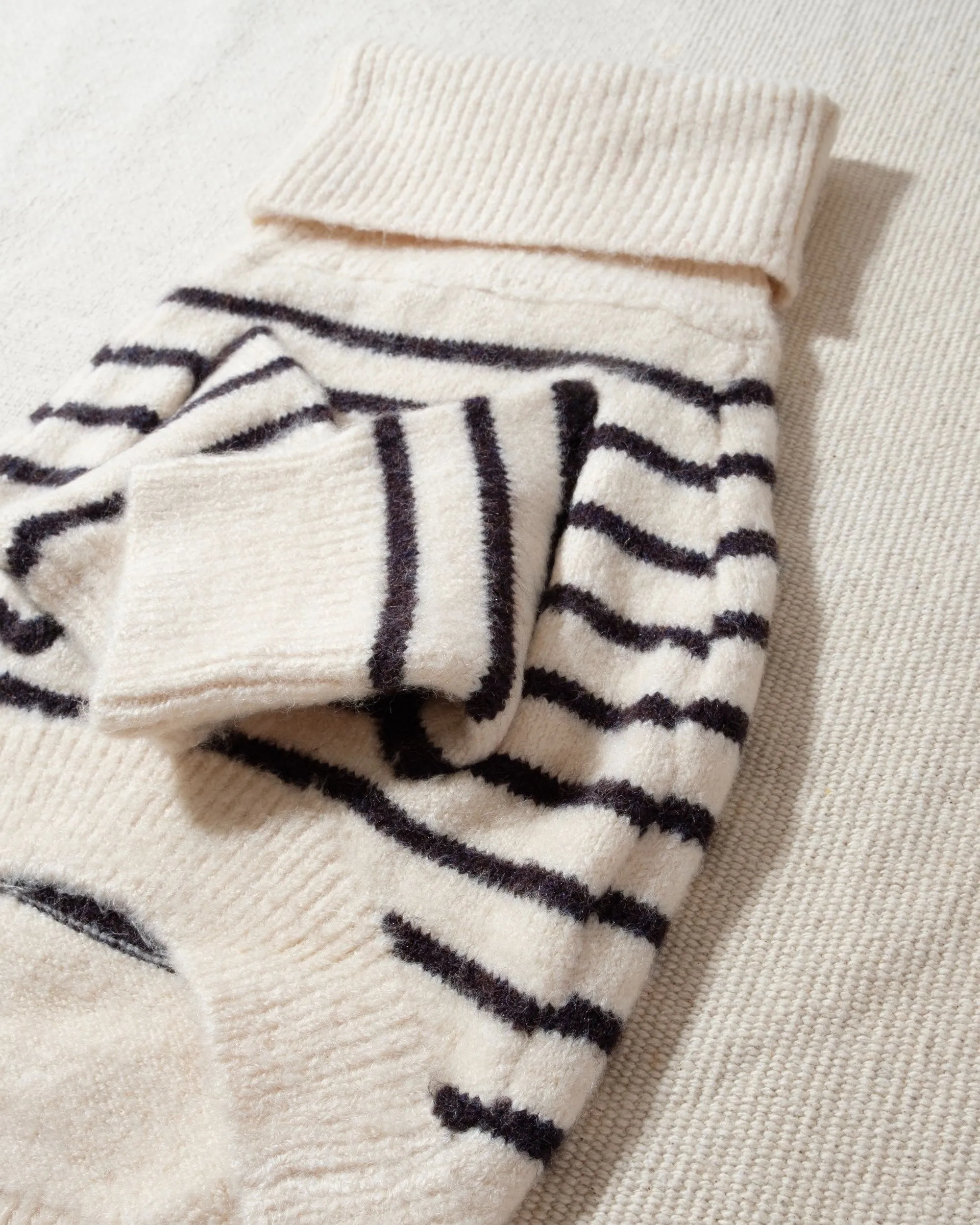 Finley Ivory   Black Striped Dog Sweater
