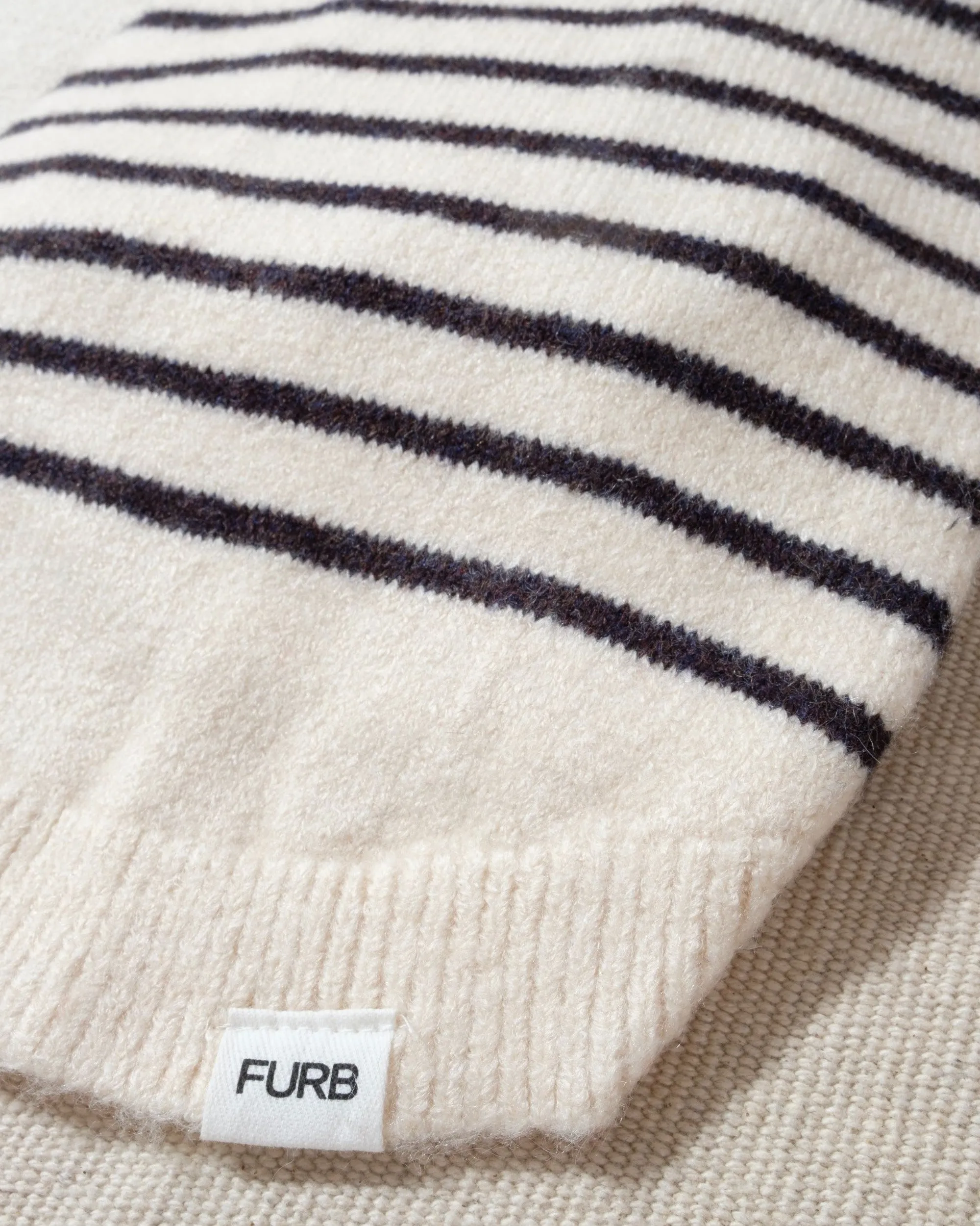Finley Ivory   Black Striped Dog Sweater