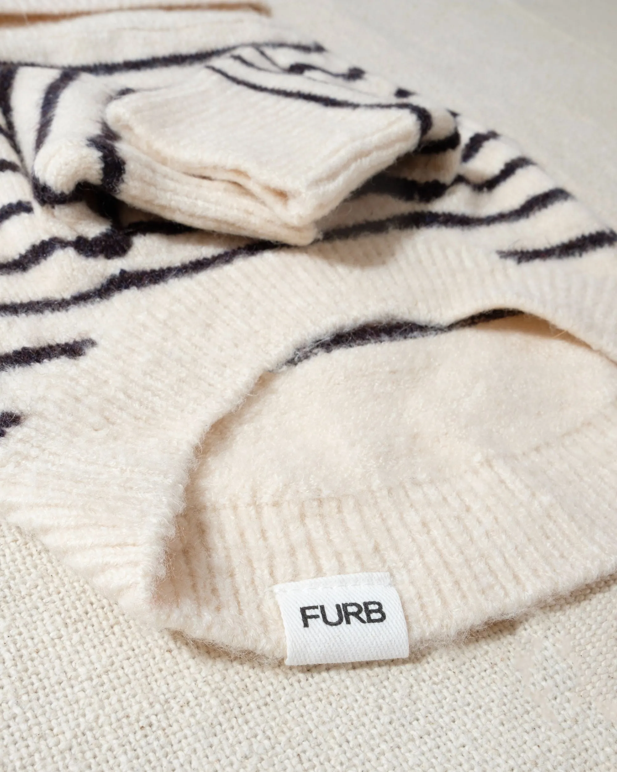 Finley Ivory   Black Striped Dog Sweater