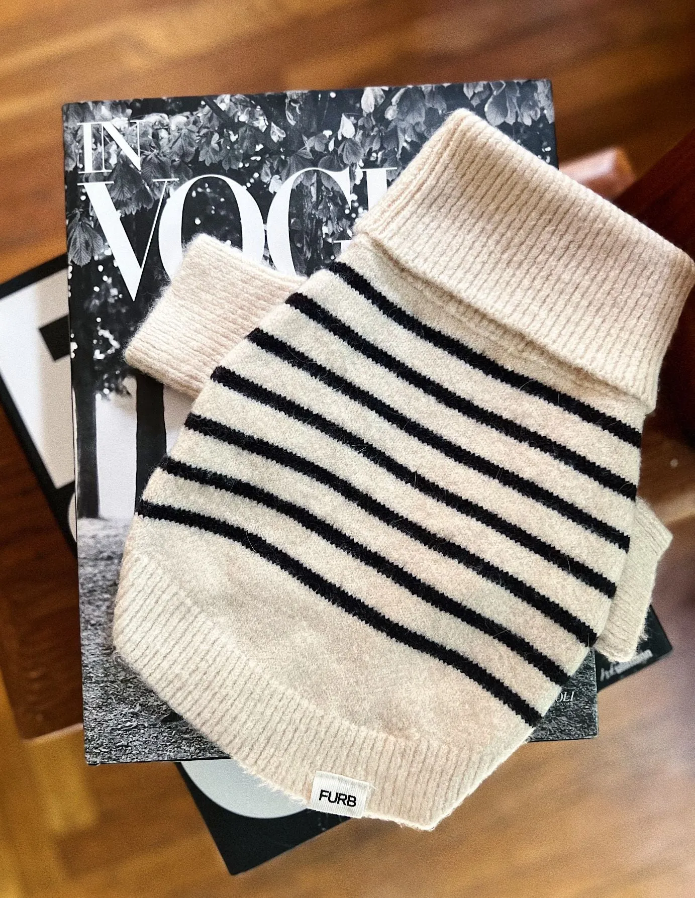Finley Ivory   Black Striped Dog Sweater