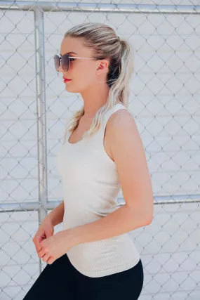 Flex Seamless Ribbed Tank - Natural