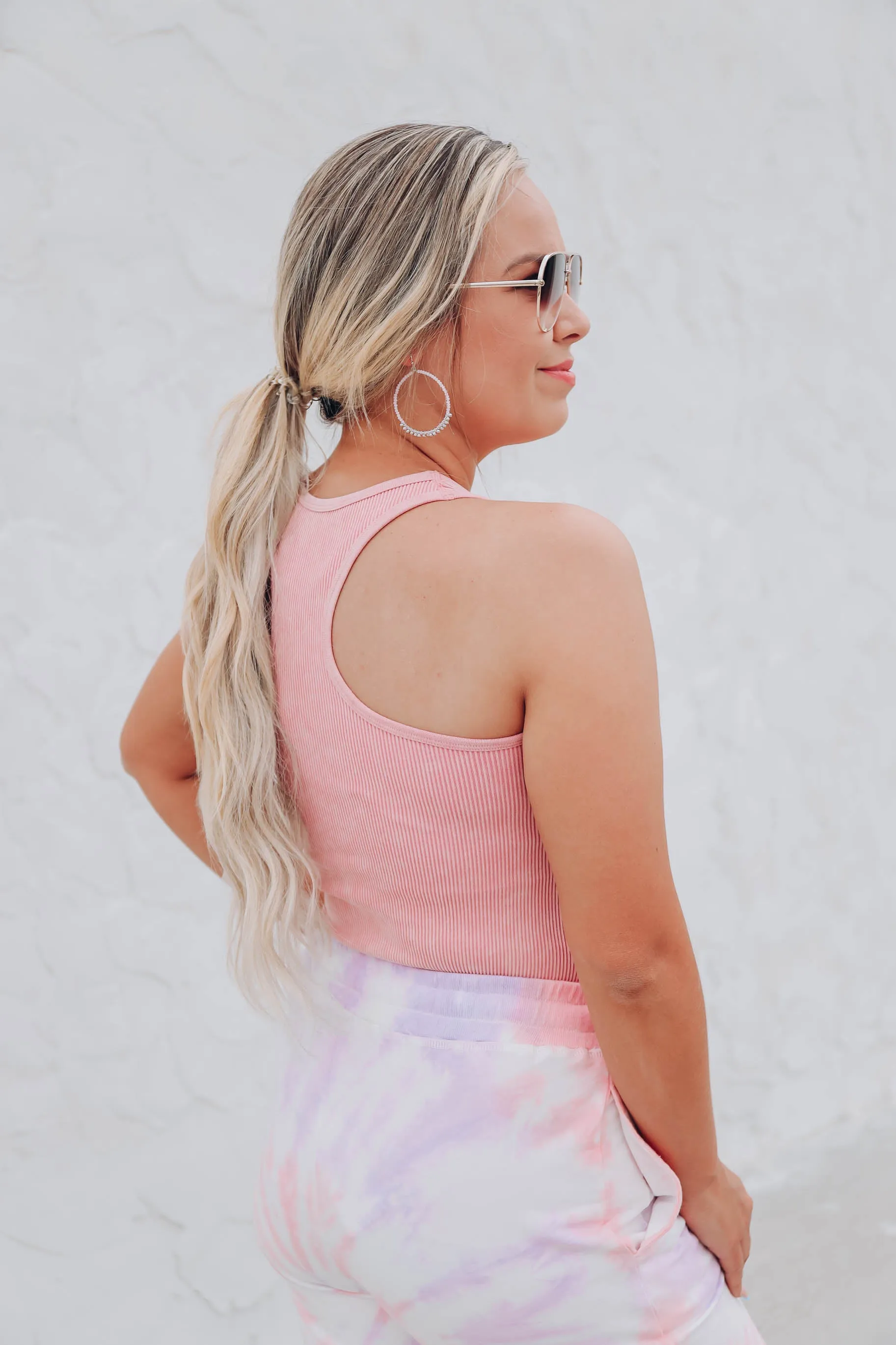 Flex Seamless Ribbed Tank - Pink