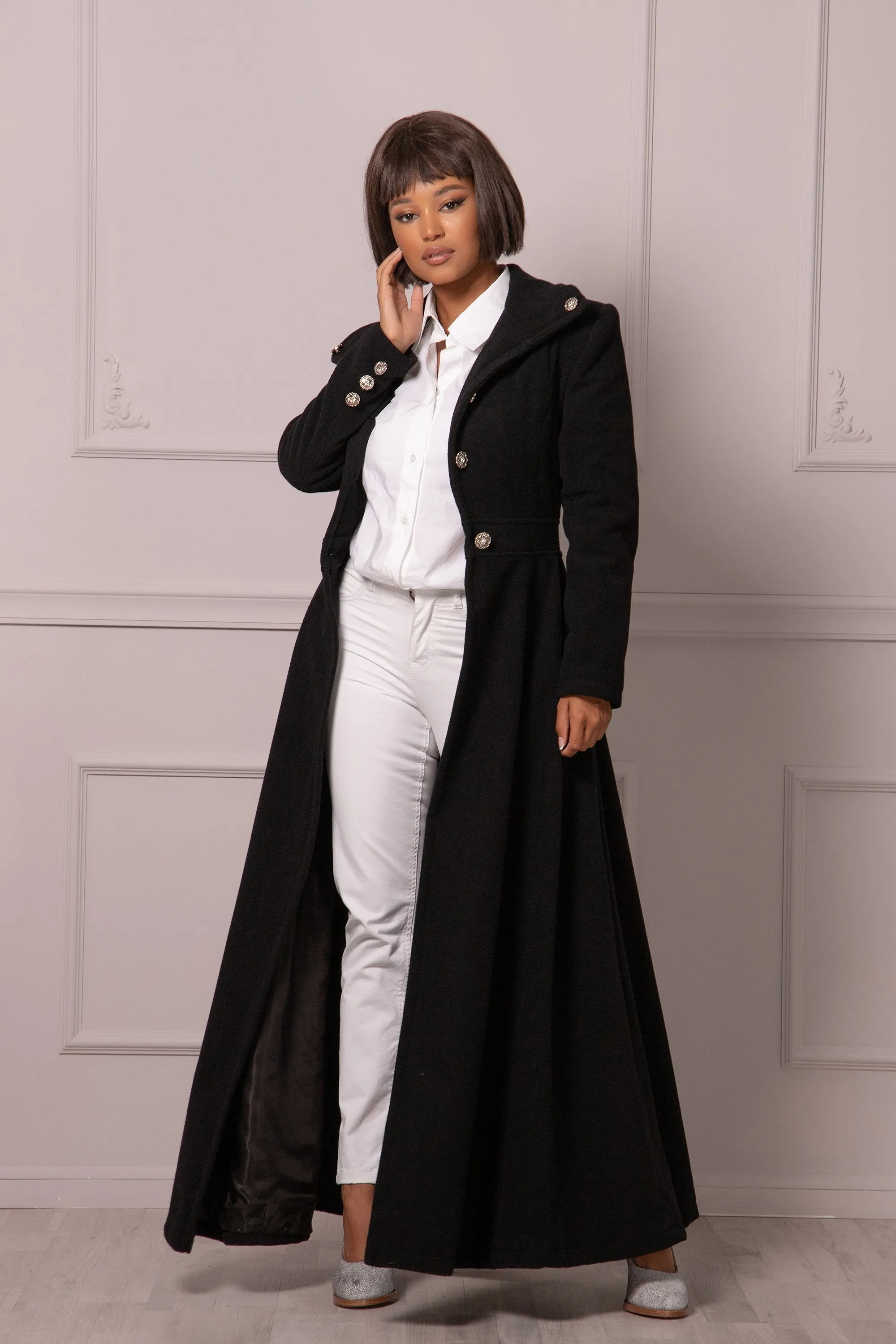 Floor Length Wool Coat
