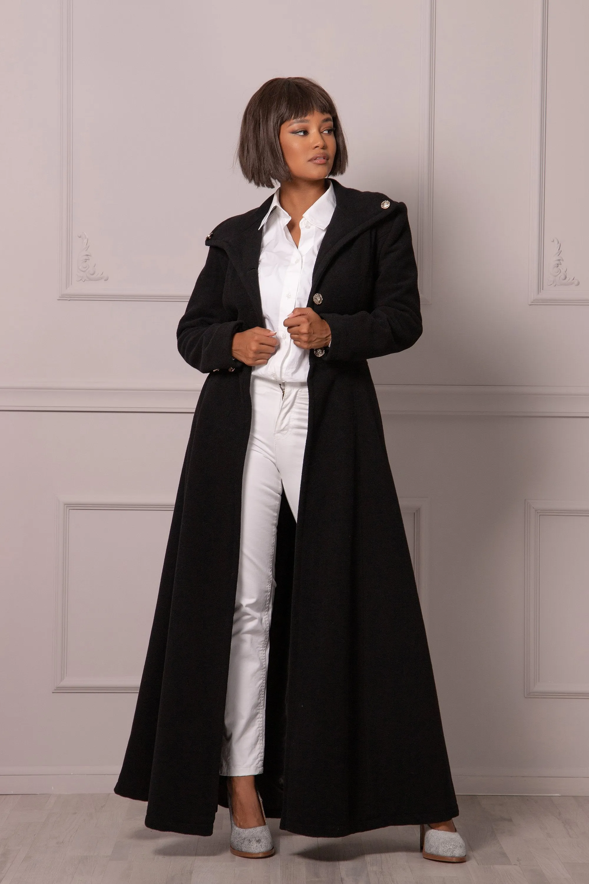 Floor Length Wool Coat