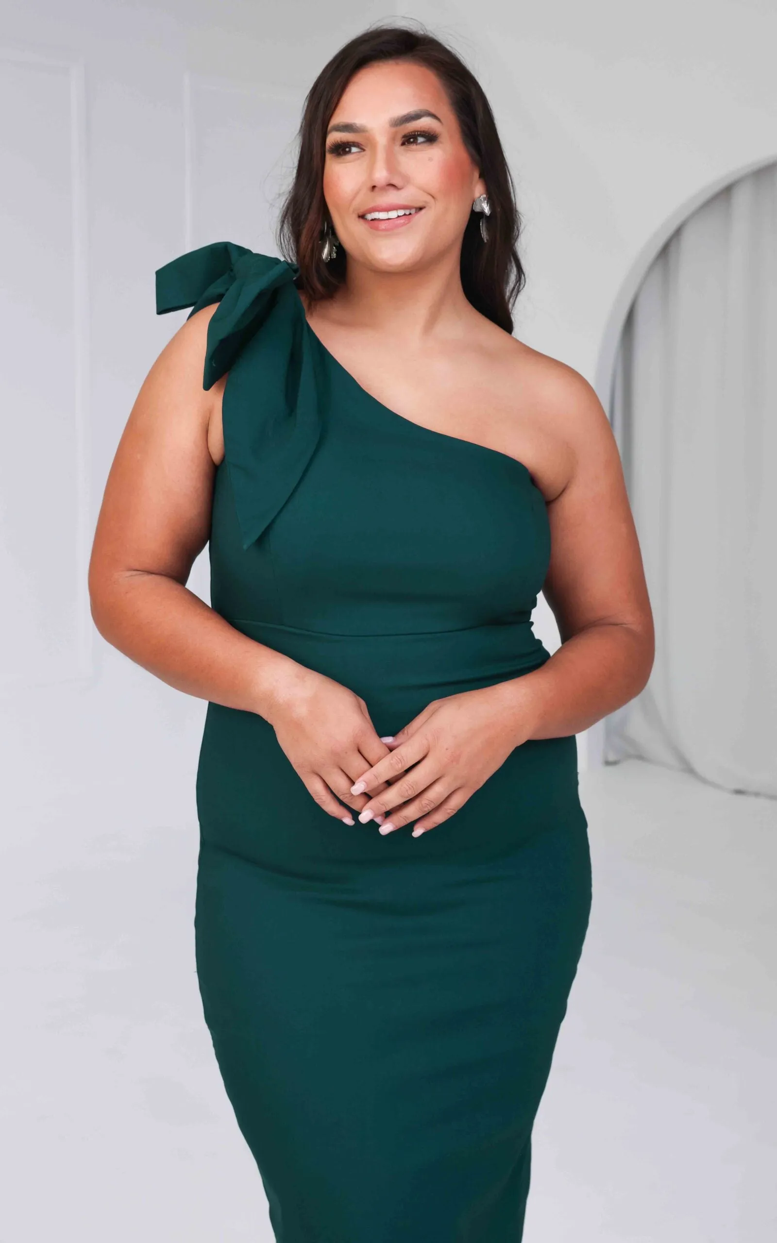 Freya Midi Dress - Emerald