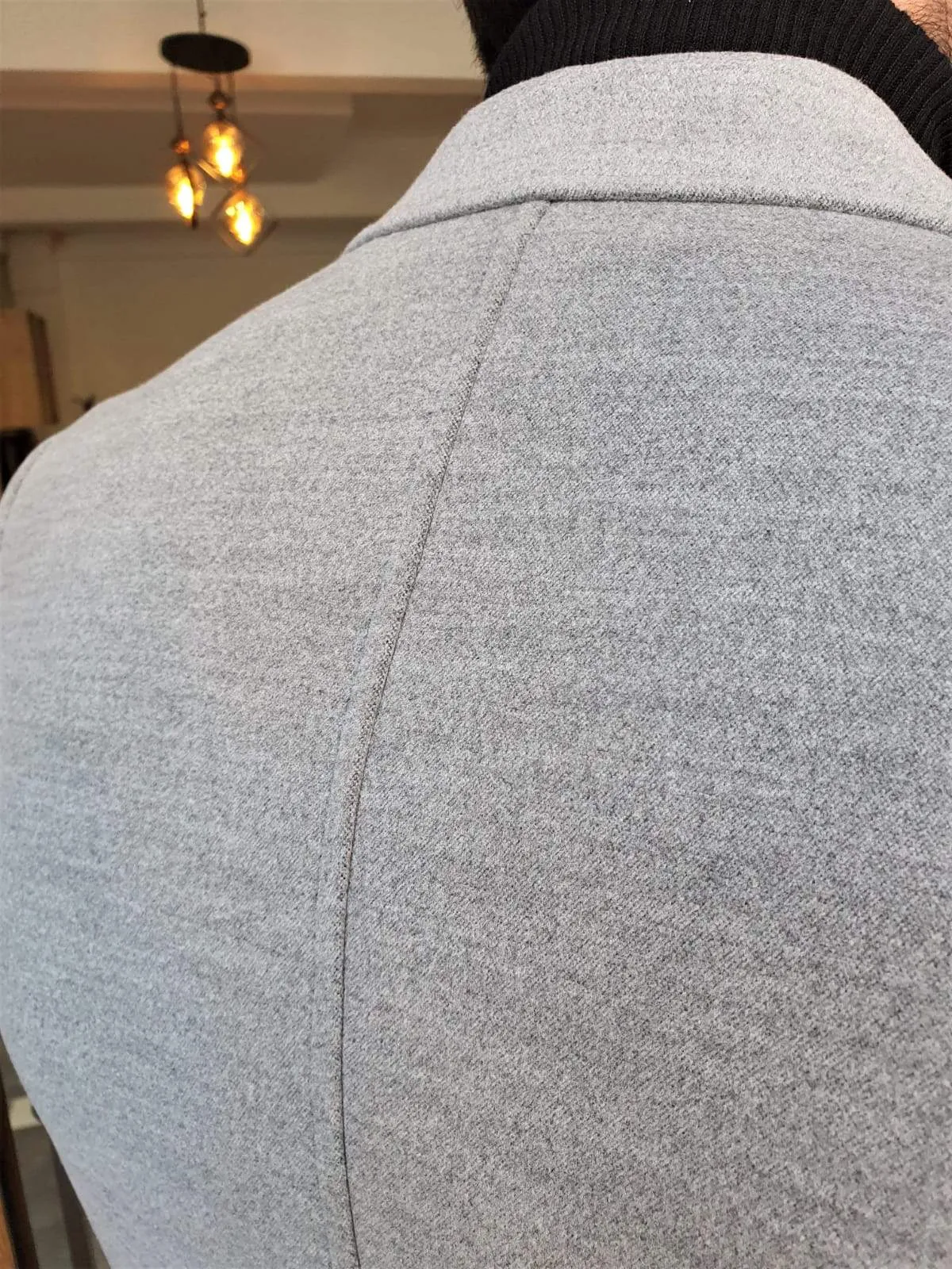 Geneva Gray Double Breasted Coat