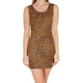 Giraffe Pleather Bodycon Dress