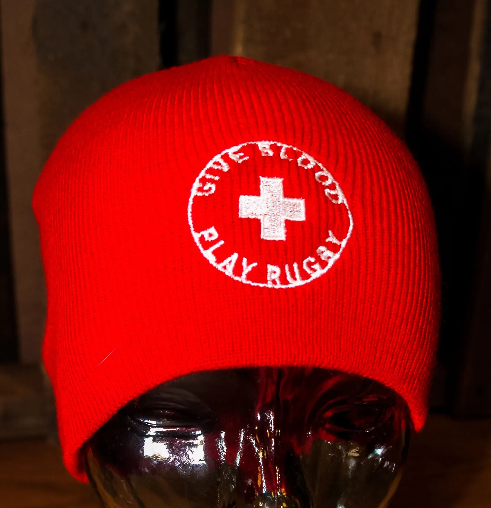 *Give Blood Play Rugby Beanie