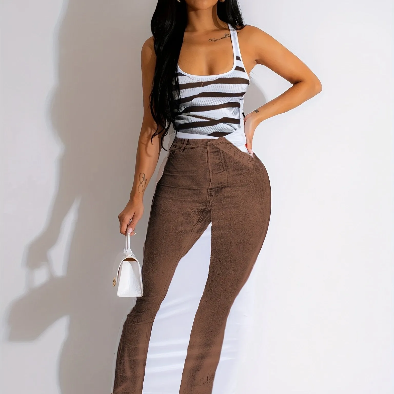 Graphic Print Bodycon Maxi Dress