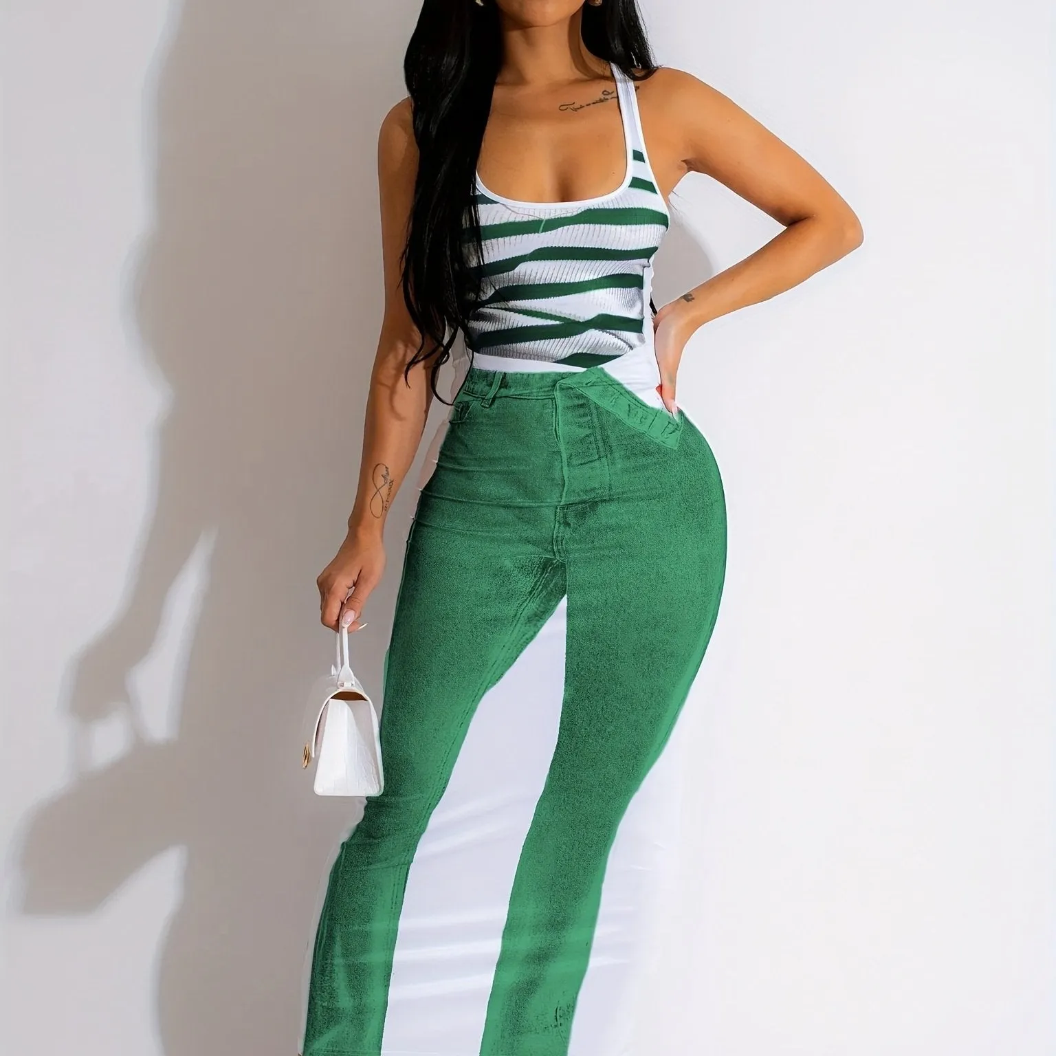 Graphic Print Bodycon Maxi Dress