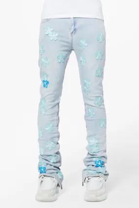 GUAPI Aqua Blue Blossom Denim (Aqua Blue)