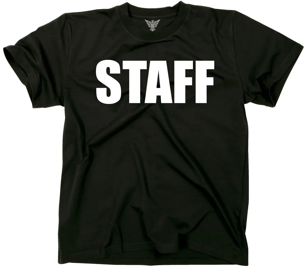 GunShowTees Staff Two-Sided Event Team Front and Back Print Shirt