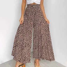 High-Waisted Loose Cotton Trousers