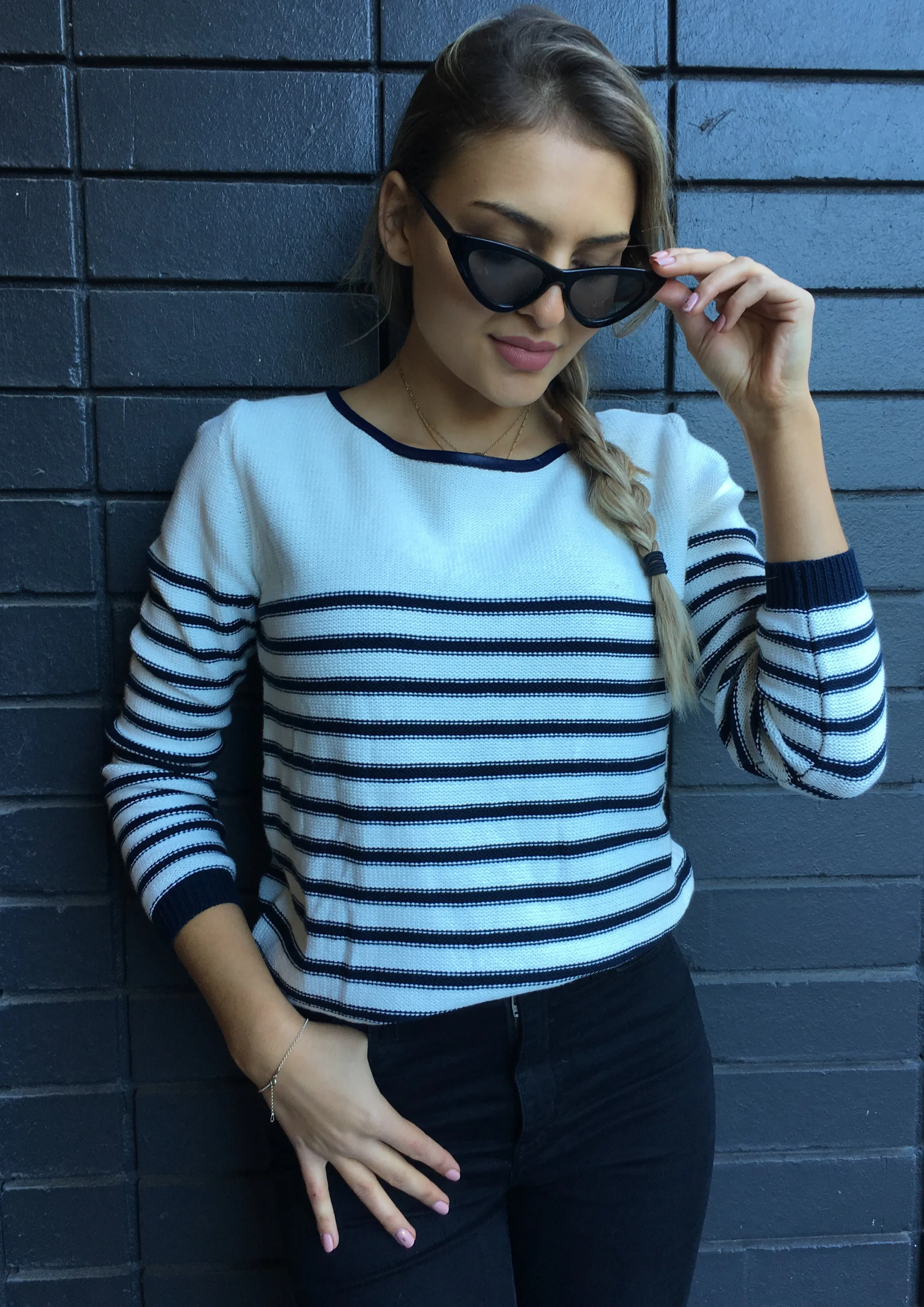 HW31128-1SS Basic Long Sleeve Striped Knit (Pack)