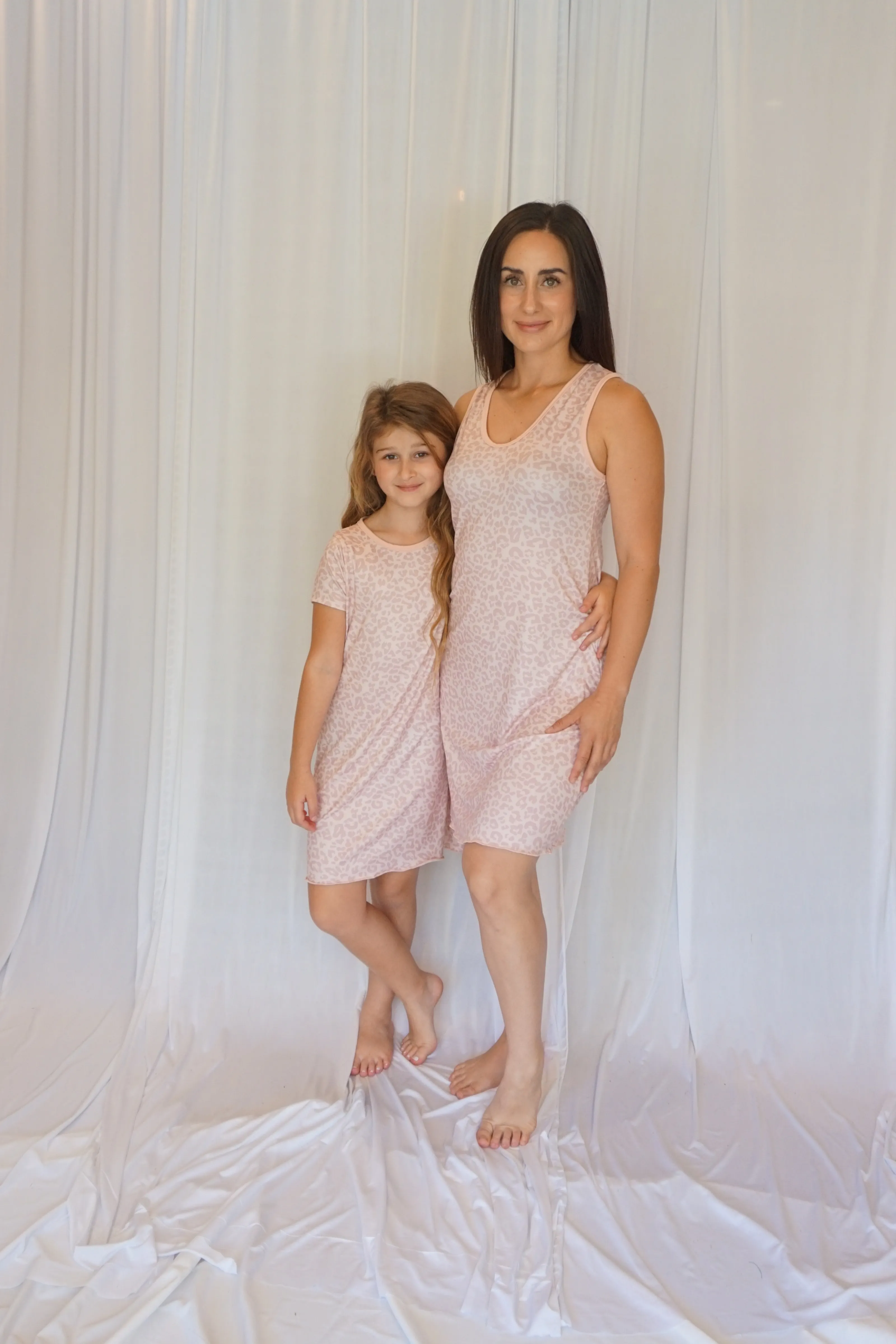 Kids Cozy Pink Leopard Gown