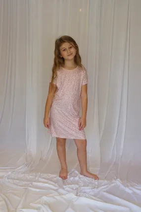 Kids Cozy Pink Leopard Gown