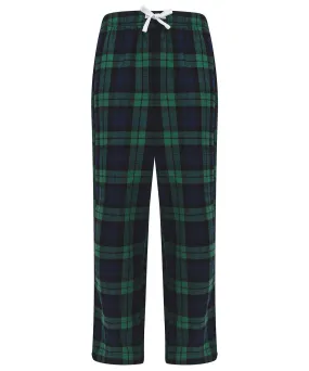 Kids tartan lounge pants | Navy/Green Check