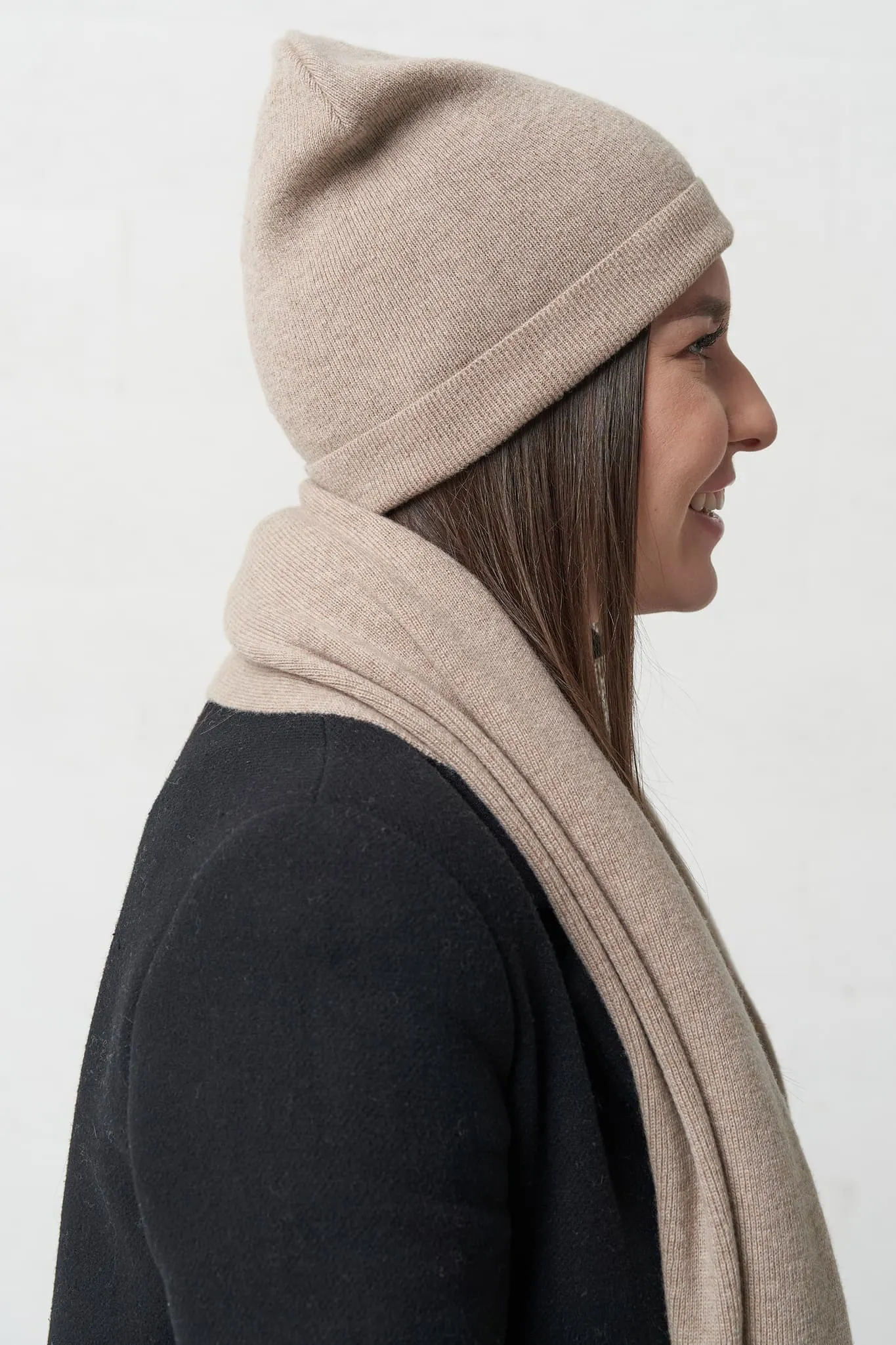 Knitted beanie hat