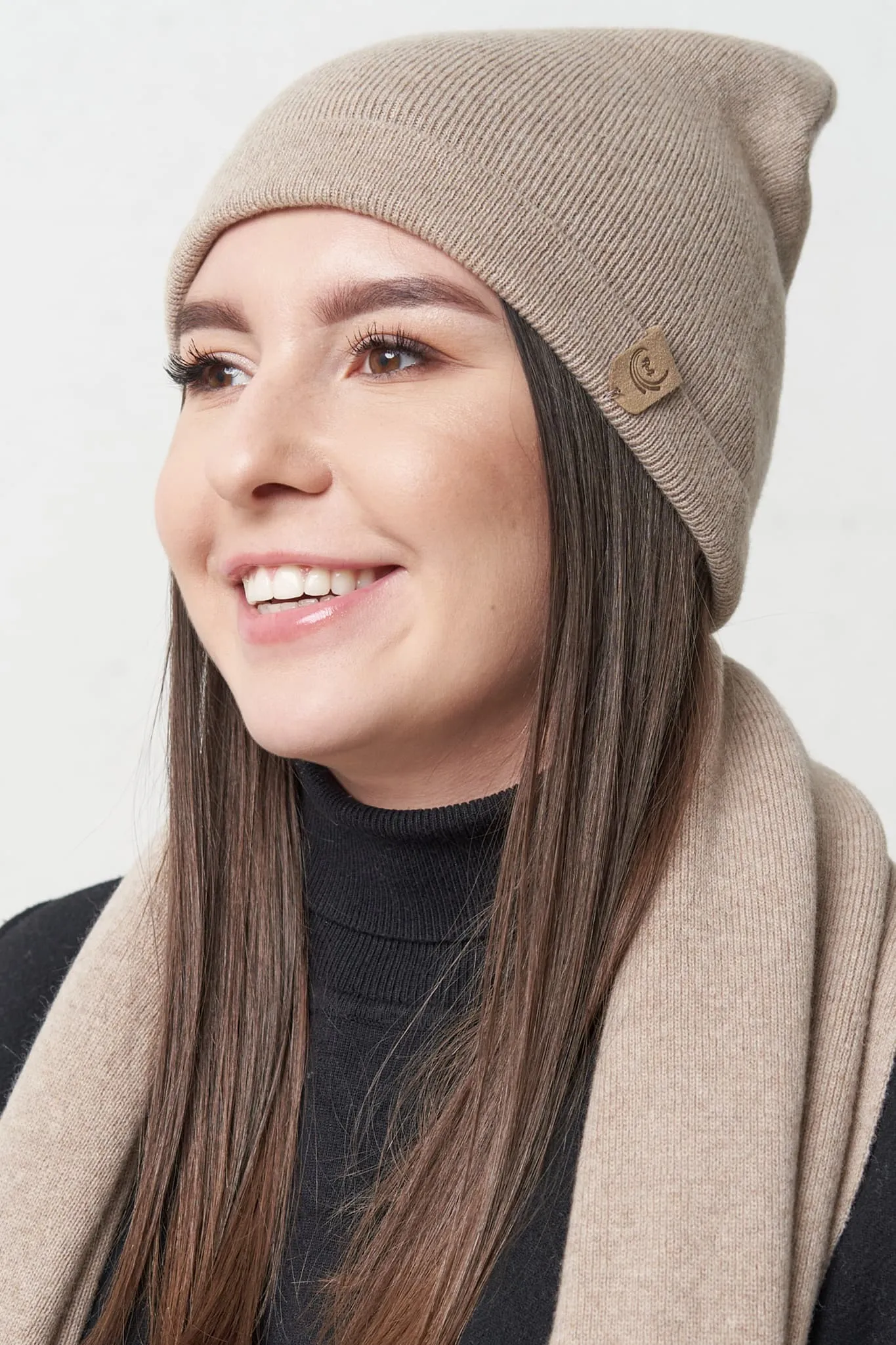 Knitted beanie hat