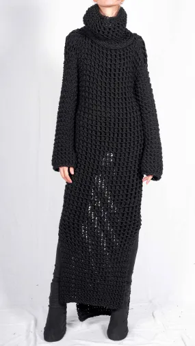 Knitted Long Turtleneck Dress