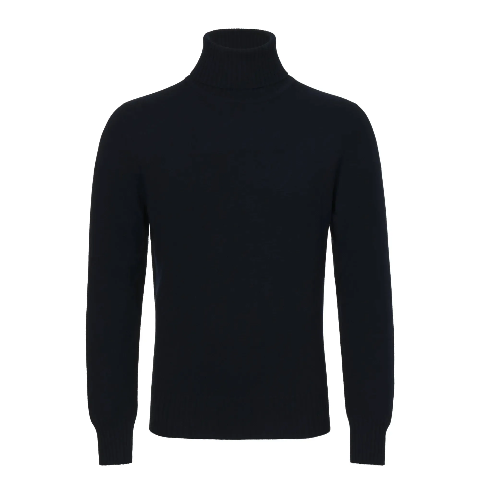 Knitted Turtleneck Sweater in Dark Blue