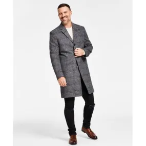 Lauren Ralph Lauren Mens Classic fit Overcoat Coat 44 L Black Plaid