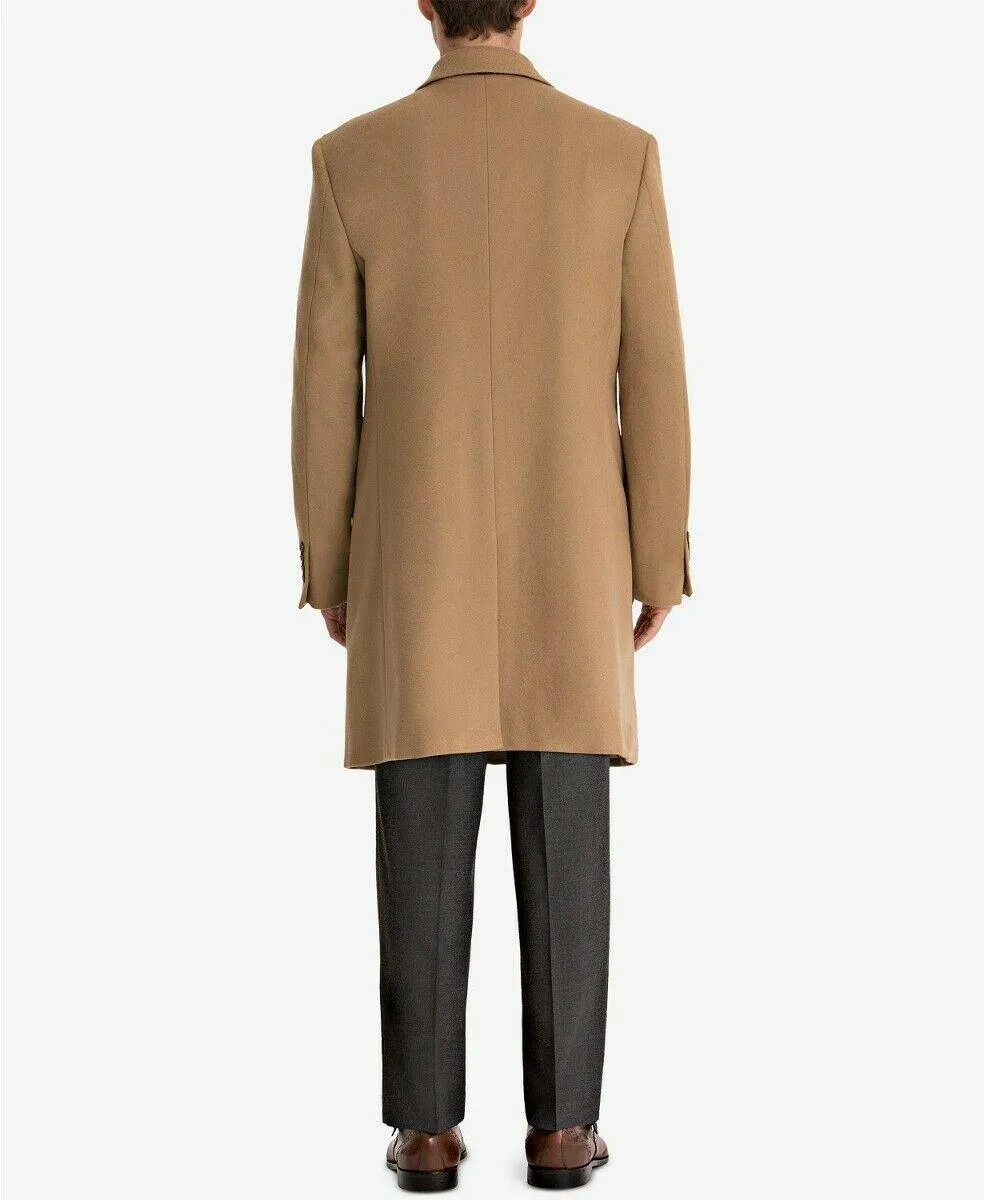 Lauren Ralph Lauren Mens Regular fit Overcoat Coat 36 R Beige Solid