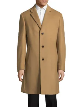 Lauren Ralph Lauren Mens Regular fit Overcoat Coat 36 R Beige Solid