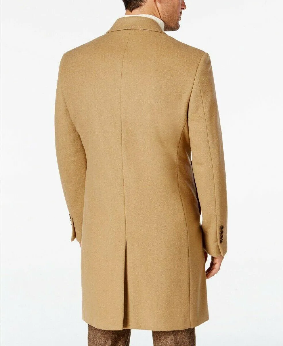 Lauren Ralph Lauren Mens Regular fit Overcoat Coat 36 R Beige Solid