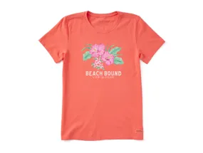 Life is Good Women's Crusher Lite Tee - Beach Bound Hibiscus